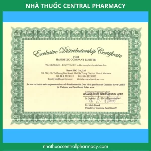 Giấy chứng nhận thuốc khớp DuoVital