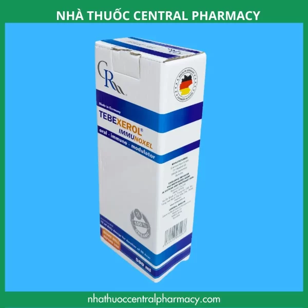 Mặt bên hộp Tebexerol Immunoxel