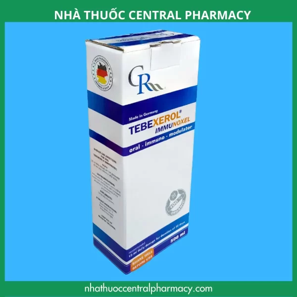 Mặt bên hộp Tebexerol Immunoxel