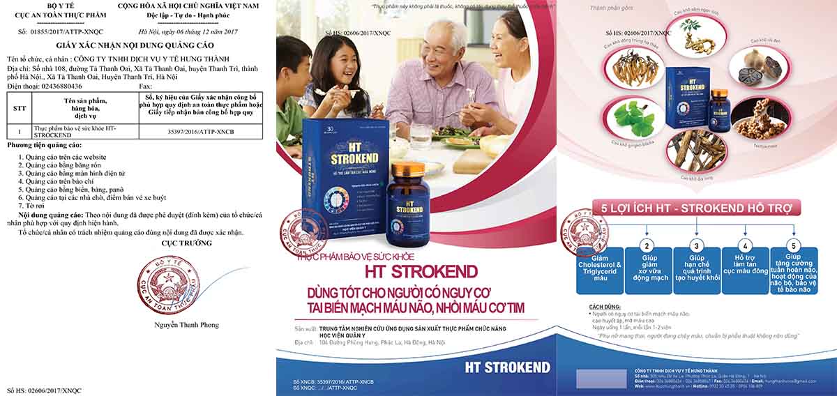 Giấy xác nhận quảng cáo HT Strokend